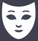 Theatermaske als Symbol für die Ausbildung eines Trauredners in Dramaturgie/Zeremonieaufbau
